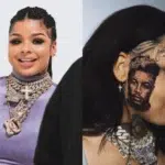 Chrisean Rock face tattoo of Blueface