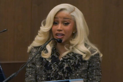 Cardi B assault trial courtroom wig swap viral moment
